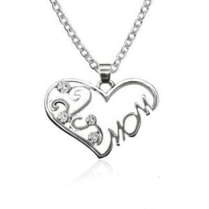 Heart-shaped Diamond Mom Necklace Chain